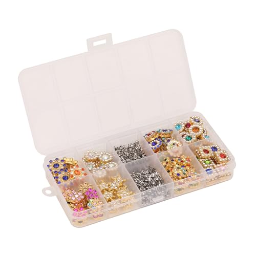 Event Decor Shop 100 Stück DIY Kit mit Multi Form Strass Knöpfe Bunte Kristall Edelsteine Kuppel Nieten Runde Spikes für Kleidung Zubehör Event Decor Shop 100 Stück DIY Kit mit Multi Form Strass Knöpfe Bunte Kristall Edelsteine Kuppel Nieten Runde Spikes für Kleidung Zubehör von Event Decor Shop
