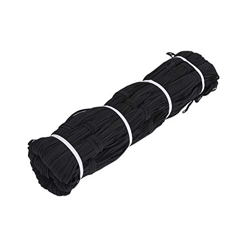 Event Decor Shop 12 mm breite, schwarze elastische Schnur, 5 Meter – langlebiges und dehnbares Nähgarn für Kleidung, Bastelarbeiten, Stricken, Schmuckherstellung, Perlen, Taillenbänder, Armbänder von Event Decor Shop