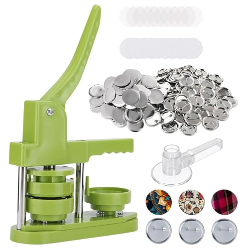 Event Decor Shop DIY Button Badge Making Kit - 58mm Badge Maker & Button Maker Machine with Buttons Parts Kit, Circle Cutter Punch & Transparent Film for Personalised Pins Event Decor Shop DIY Button Badge Making Kit - 58mm Badge Maker & Button Maker Machine with Buttons Parts Kit, Circle Cutter Punch & Transparent Film for Personalised Pins von Event Decor Shop