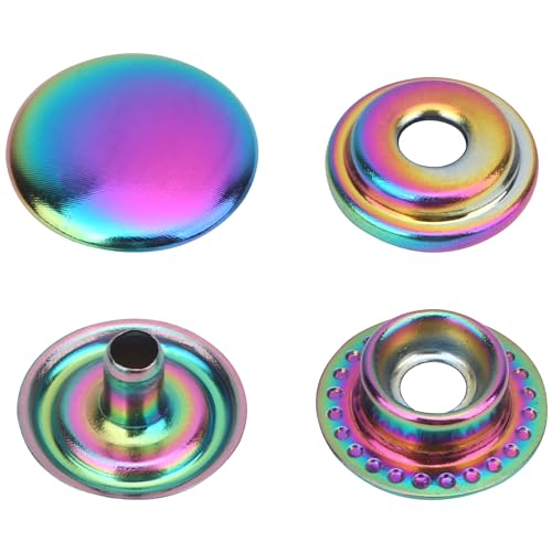 Event Decor Shop Druckknöpfe aus Metall, 12 mm, 4-teilig, Regenbogenfarben, langlebig, rostfrei, für Lederwaren, Kleidungsreparatur, Taschen, Gurte und DIY-Projekte, robuste Messingknöpfe – 20 Stück Event Decor Shop Druckknöpfe aus Metall, 12 mm, 4-teilig, Regenbogenfarben, langlebig, rostfrei, für Lederwaren, Kleidungsreparatur, Taschen, Gurte und DIY-Projekte, robuste Messingknöpfe – 20 Stück von Event Decor Shop