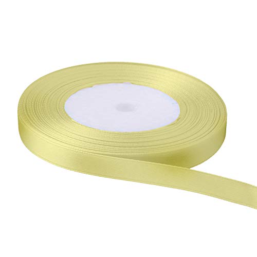 Kanarisches Satinband, 25 m Rolle, 100 % Polyester, Bastelband für Geschenkverpackungen, Nähen, Kartenherstellung und Dekorationen, glatte doppelseitige Oberfläche, ideal für Heimwerker- und Kanarisches Satinband, 25 m Rolle, 100 % Polyester, Bastelband für Geschenkverpackungen, Nähen, Kartenherstellung und Dekorationen, glatte doppelseitige Oberfläche, ideal für Heimwerker- und von Event Decor Shop