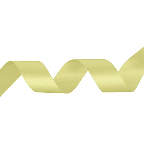 Kanarisches Satinband, 25 m Rolle, 100 % Polyester, Bastelband für Geschenkverpackungen, Nähen, Kartenherstellung und Dekorationen, glatte doppelseitige Oberfläche, ideal für Heimwerker- und Kanarisches Satinband, 25 m Rolle, 100 % Polyester, Bastelband für Geschenkverpackungen, Nähen, Kartenherstellung und Dekorationen, glatte doppelseitige Oberfläche, ideal für Heimwerker- und von Event Decor Shop