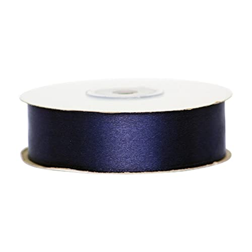 Marineblaues Satinband, 25 m Rolle, 100 % Polyester, Bastelband für Geschenkverpackungen, Nähen, Kartenherstellung und Dekorationen, glatte doppelseitige Oberfläche, ideal für Heimwerker- und Marineblaues Satinband, 25 m Rolle, 100 % Polyester, Bastelband für Geschenkverpackungen, Nähen, Kartenherstellung und Dekorationen, glatte doppelseitige Oberfläche, ideal für Heimwerker- und von Event Decor Shop