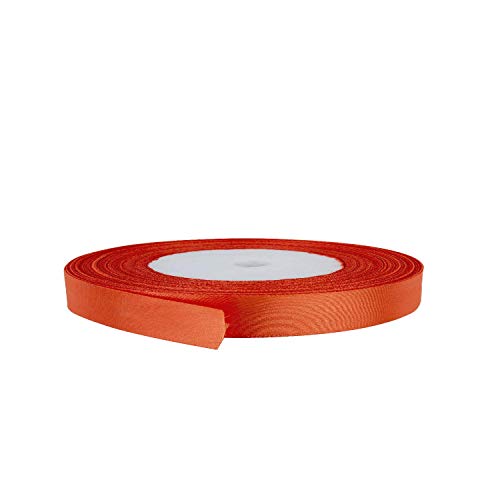 Orangefarbenes Satinband, 25 m Rolle, 100 % Polyester, Bastelband für Geschenkverpackungen, Nähen, Kartenherstellung und Dekorationen, glatte doppelseitige Oberfläche, ideal für Heimwerker- und Orangefarbenes Satinband, 25 m Rolle, 100 % Polyester, Bastelband für Geschenkverpackungen, Nähen, Kartenherstellung und Dekorationen, glatte doppelseitige Oberfläche, ideal für Heimwerker- und von Event Decor Shop