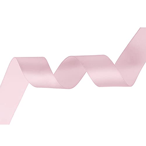 Puderrosa Satinband, 25 m Rolle, 100 % Polyester, Bastelband für Geschenkverpackungen, Nähen, Kartenherstellung und Dekorationen, glatte doppelseitige Oberfläche, ideal für Heimwerker- und Puderrosa Satinband, 25 m Rolle, 100 % Polyester, Bastelband für Geschenkverpackungen, Nähen, Kartenherstellung und Dekorationen, glatte doppelseitige Oberfläche, ideal für Heimwerker- und von Event Decor Shop