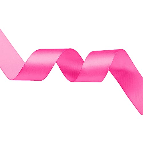Satinband, 25 m Rolle, schockierendes Rosa, 100 % Polyester, Bastelband für Geschenkverpackungen, Nähen, Kartenherstellung und Dekorationen, glatte doppelseitige Oberfläche, ideal für Heimwerker- und Satinband, 25 m Rolle, schockierendes Rosa, 100 % Polyester, Bastelband für Geschenkverpackungen, Nähen, Kartenherstellung und Dekorationen, glatte doppelseitige Oberfläche, ideal für Heimwerker- und von Event Decor Shop