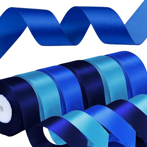 Satinband-Set, 10 mm, 3 Rollen x 91 m, Königsblau, Marineblau und Babyblau, doppelseitiges Polyesterband zum Basteln, Nähen, Geschenkverpacken, Schleifen, Haarschmuck und Dekorationen Satinband-Set, 10 mm, 3 Rollen x 91 m, Königsblau, Marineblau und Babyblau, doppelseitiges Polyesterband zum Basteln, Nähen, Geschenkverpacken, Schleifen, Haarschmuck und Dekorationen von Event Decor Shop