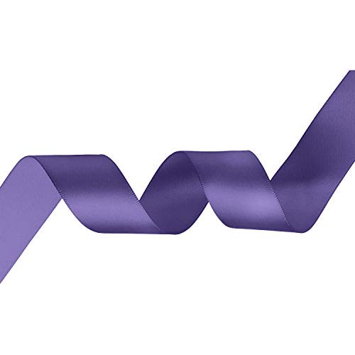 Violettes Satinband, 25 m Rolle, 100 % Polyester, Bastelband für Geschenkverpackungen, Nähen, Kartenherstellung und Dekorationen, glatte doppelseitige Oberfläche, ideal für Heimwerker- und Violettes Satinband, 25 m Rolle, 100 % Polyester, Bastelband für Geschenkverpackungen, Nähen, Kartenherstellung und Dekorationen, glatte doppelseitige Oberfläche, ideal für Heimwerker- und von Event Decor Shop