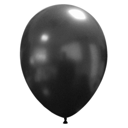 Event Kauf 25-1000 Stk. Luftballons Metallic/Standard, Ø ca. 27 cm, Helium (25 Stück, Metallic Nr.09: Schwarz) von Event Kauf
