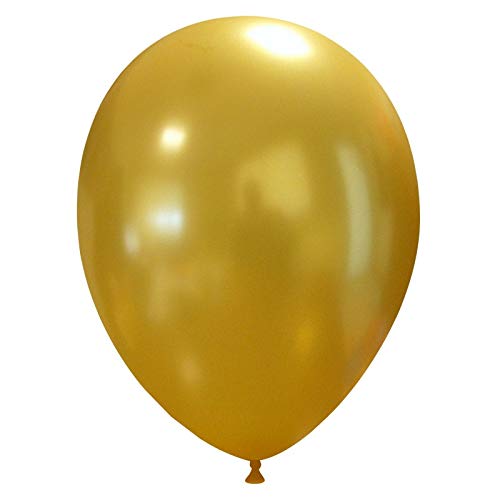 Event Kauf 25-1000 Stk. Luftballons Metallic/Standard, Ø ca. 27 cm, Helium (100 Stück, Metallic Nr.18: Gold) von Event Kauf