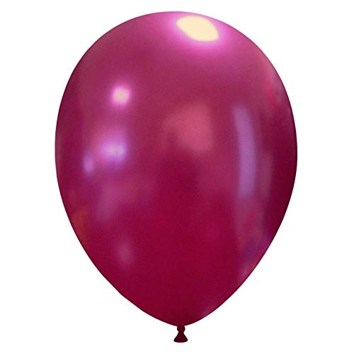 Event Kauf 25-1000 Stk. Luftballons Metallic/Standard, Ø ca. 27 cm, Helium (100 Stück, Metallic Nr.21: Bordeaux) von Event Kauf