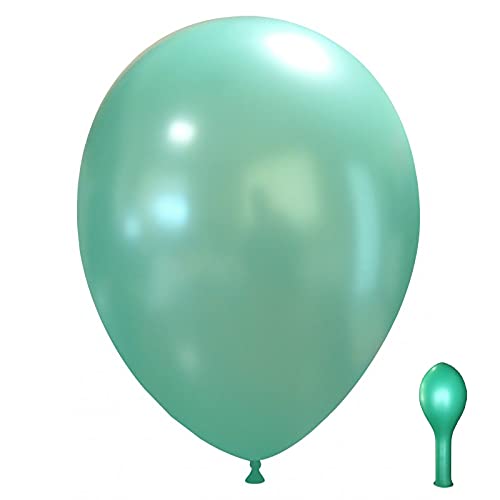 Event Kauf 25-1000 Stk. Luftballons Metallic/Standard, Ø ca. 27 cm, Helium (100 Stück, Metallic Nr.43: Türkisgrün) von Event Kauf