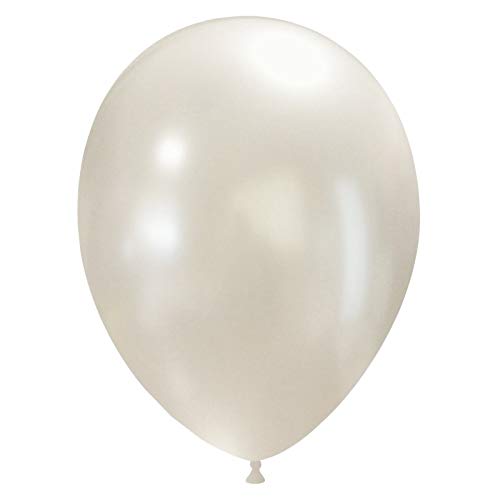 Event Kauf 25-1000 Stk. Luftballons Metallic/Standard, Ø ca. 27 cm, Helium (1000 Stück, Metallic Nr.12: Perlweiß) von Event Kauf