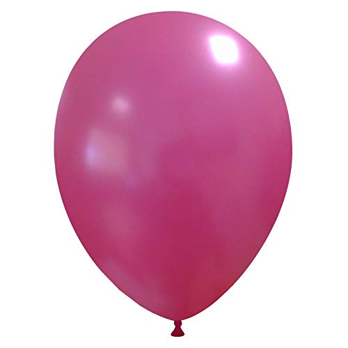 Event Kauf 25-1000 STK. Luftballons Metallic/Standard, Ø ca. 27 cm, Helium (25 Stück, Metallic Nr.57: Fuchsia) von Event Kauf