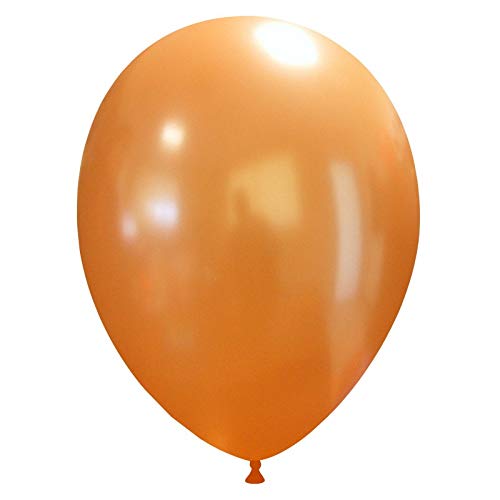 Event Kauf 25-1000 STK. Luftballons Metallic/Standard, Ø ca. 27 cm, Helium (50 Stück, Metallic Nr.27: Orange) von Event Kauf