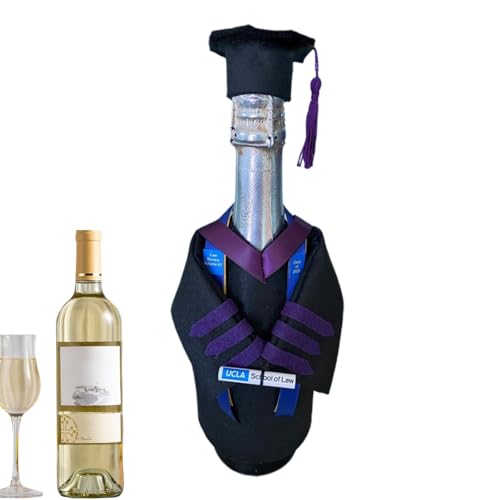Eventerde Abschluss-Weinflaschenhülle, Abschlusshut und Flaschenkleid | Topper-Mütze mit Quasten-Filz-Flaschenbezug | Abschlussdekorationen, Partyzubehör für Junggesellen, Familie, Freunde, Eventerde Abschluss-Weinflaschenhülle, Abschlusshut und Flaschenkleid | Topper-Mütze mit Quasten-Filz-Flaschenbezug | Abschlussdekorationen, Partyzubehör für Junggesellen, Familie, Freunde, von Eventerde