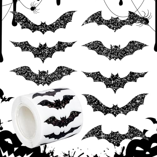 Eventerde Halloween Aufkleber - Selbstklebende Halloween Etiketten | Wasserdichte Abziehbilder Für Geschenktüten Geschenkpapier Familie Jugendliche Freunde von Eventerde