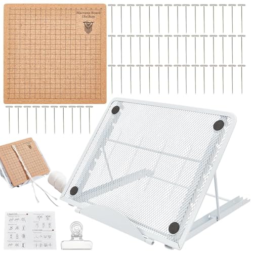 Eventerde Macrame Board Set Makramee Brett Mit Klemme Makramee Tafel Werkzeuge Flechten Verstellbares Design Zum Flechten Von Schnüren Für Knoten Kreation von Eventerde