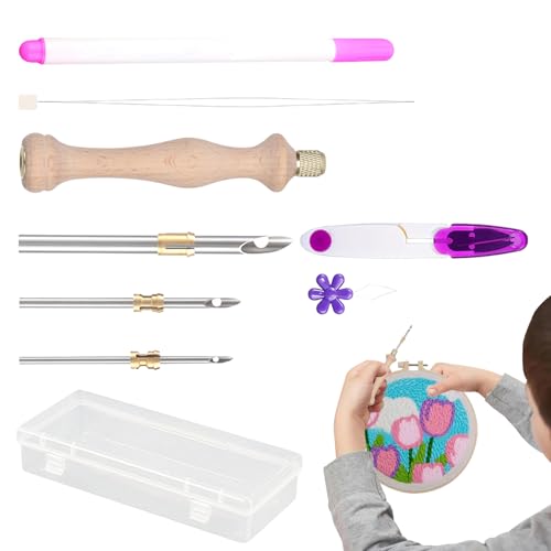 Eventerde Punch -Nadel -Stickkit, Punch -Nadel -Werkzeug | Einstellbarer Threader -Kit | Aufbewahrungsbox für Stickereien für Erwachsene und Kinder in Osterhandwerksprojekten enthalten Eventerde Punch -Nadel -Stickkit, Punch -Nadel -Werkzeug | Einstellbarer Threader -Kit | Aufbewahrungsbox für Stickereien für Erwachsene und Kinder in Osterhandwerksprojekten enthalten von Eventerde