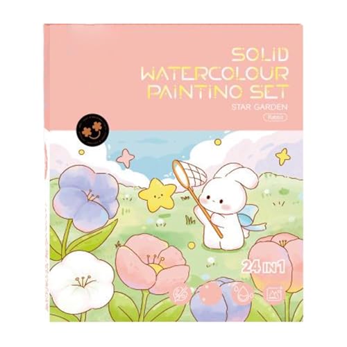 Eventerde Wassermalbuch für Kinder, Aquarell-Malset – Kreatives Set mit Pinsel, 24 Seiten, Lernaktivitäten, kreative Spiele für Reisen und Zuhause von Eventerde
