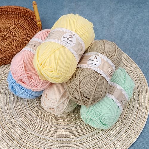 Ever Fairy Wollkombinationsanzug 6-Farben, Geeignet Für Jedes Häkeln Und Stricken, 2-Häkeln, Handstricken, Stricken Wolle Basteln (Mischfarbe 6-Farben 4) von Ever Fairy