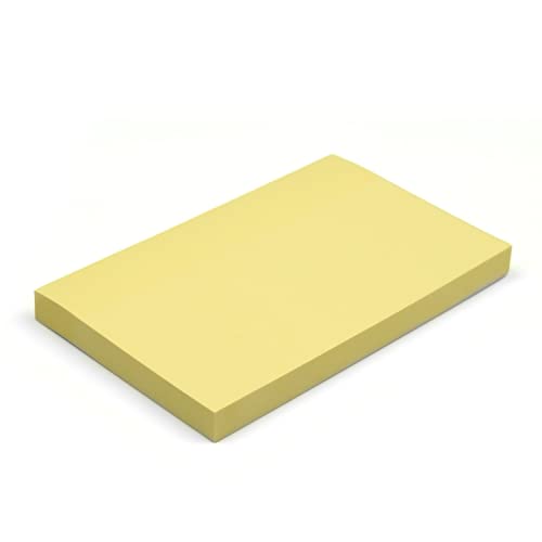 Evergreen Goods Haftnotizen (3 Blöcke), Pastellgelb, 100 Blatt pro Block, 76 x 127 mm, abnehmbare selbstklebende Notizen, Erinnerungen, To-Do-Listen, Notizblock, Zuhause und Büro, Geschenke, 300 Stück von EVG