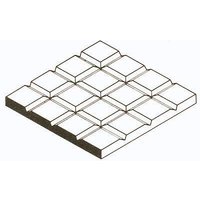 Gehwegplatten, 1x150x300 mm, Raster 1,6 mm, 1 Stück von Evergreen