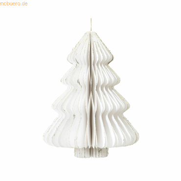 Everlands Weihnachtsbaum 709232 Papier 20x15cm weiß von Everlands