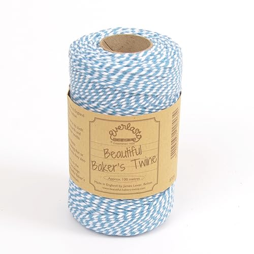 EVERLASTO Baker Twine Original-Spulen, 100 m, himmelblau, 2mm von Everlasto