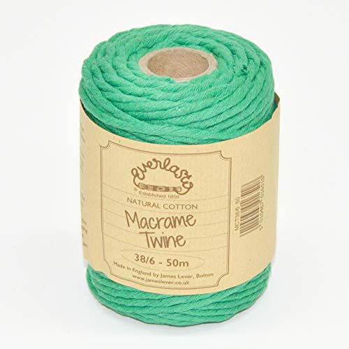 EVERLASTO Makramee-Garn, smaragdgrün, 4 mm, 50 von Everlasto