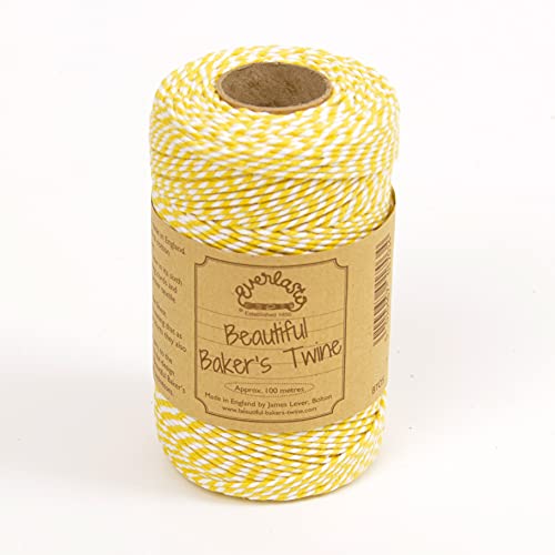 EVERLASTO Baker Twine Original-Spulen, 100 m, Narzissengelb, 2mm von Everlasto