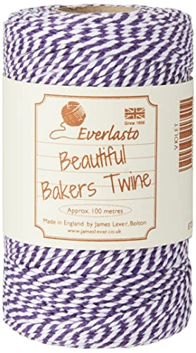 EVERLASTO Bakers Twine Original 100 m Spulen, Baumwolle, violett, 2mm von Everlasto