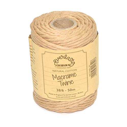 EVERLASTO Makramee-Garn, beige (Blonde), 4 mm, 50 von Everlasto