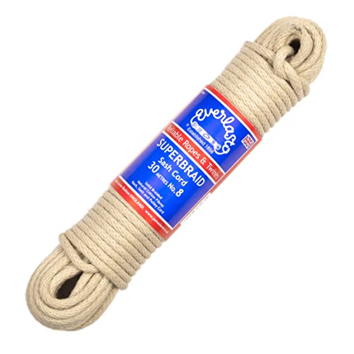 Everlasto SUPERBRAID Solid geflochtene Baumwolle SASH Cord NO.7, Siehe Beschreibung, 12 x 22 x 22 cm von Everlasto