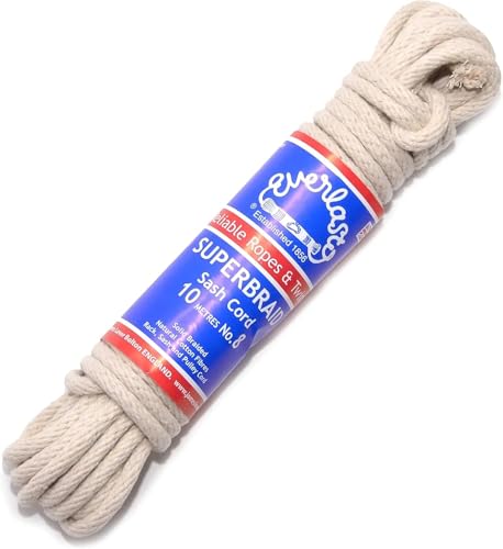 Everlasto SUPERBRAID Solid geflochtene Baumwolle SASH Cord Nr. 9, Siehe Beschreibung, 27 x 6 x 6 cm von Everlasto