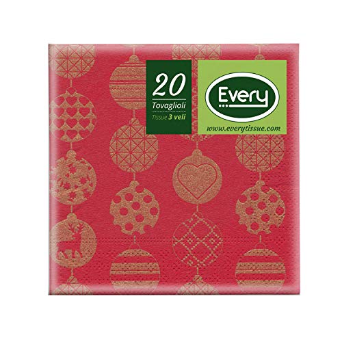 Every e243-d123 Tissue Serviette, Papier, Gold, 24 x 24 x 0.54 cm, 20 Einheiten von EVERY