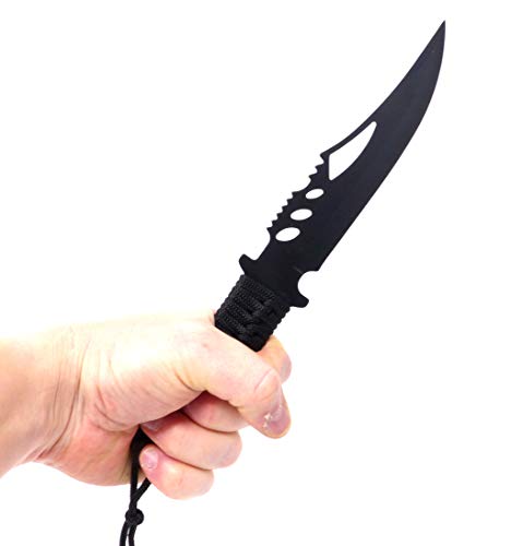 Evil Wear Angel-Messer schwarz Outdoor Survival Knife mit Tasche schwarz 28cm Evil Wear Angel-Messer schwarz Outdoor Survival Knife mit Tasche schwarz 28cm von Evil Wear