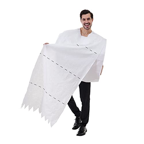 Evliery 1 Stück Riesiges Toilettenpapierrollen-Kostüm für Erwachsene, Urkomisches Kostüm für Männer und Frauen, Große Toilettenpapierrolle, Kostüm, Einheitsgröße von Evliery