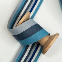 Gurtband Doubelface Streifen 40mm blau von Evlis Needle