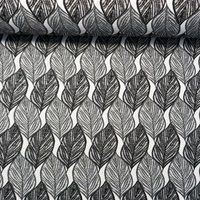 Jacquard Dekostoff Cohiba schwarz-grau von Evlis Needle