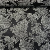 Jacquard Dekostoff Provence schwarz von Evlis Needle