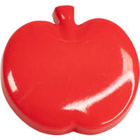 Kinderknopf Apfel 14mm rot von Evlis Needle