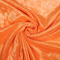 Pannesamt elastisch orange hell von Evlis Needle