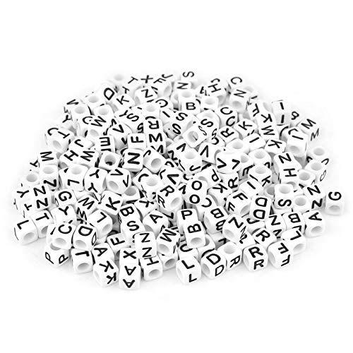 Evonecy 300 Stück Kleinbuchstaben Perlen Brief Perlen Kit Alphabet Perlen, Brief Perlen, Alphabet Perlen Kit Alphabet Buchstaben Perlen für Armbänder DIY Handwerk Schlüsselanhänger Halsketten von Evonecy