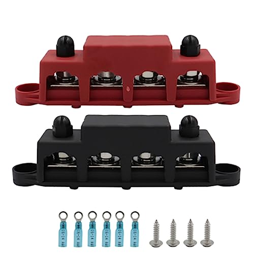 Evvmnaks Dachträgerplatte, 250 A, 4 Klemmen, Kabelbox für Hochstromträger, rot, M8 Evvmnaks Dachträgerplatte, 250 A, 4 Klemmen, Kabelbox für Hochstromträger, rot, M8 von Evvmnaks