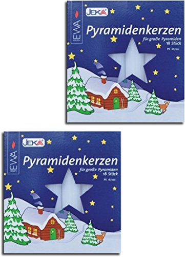 Ewa-Jeka Pyramidenkerzen weiß 17x100 mm - 18 Stück im Pack - Unparfümiert - Markenqualität Ewa-Jeka Pyramidenkerzen weiß 17x100 mm - 18 Stück im Pack - Unparfümiert - Markenqualität von Ewa-Jeka