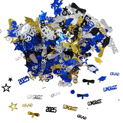 15G Graduation Konfetti 2025 Graduation Dekorationen - Abschlussball Dekorationen 2025 Schwarz Gold Silber Graduierung Tisch Konfetti Glitzer Streusel Congrats Grad Metallic Konfetti für 15G Graduation Konfetti 2025 Graduation Dekorationen - Abschlussball Dekorationen 2025 Schwarz Gold Silber Graduierung Tisch Konfetti Glitzer Streusel Congrats Grad Metallic Konfetti für von Ewlpi