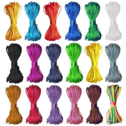 Ewparts Nylonschnur für Armbänder 1,5mm Satinkordel 180 Meter Satinschnur Nylonfaden für Armbänder Satin Rattail Schnur kumihimo Regenbogen Schnur Chinesische Knotenschnur Seideschnur für Armbänder Ewparts Nylonschnur für Armbänder 1,5mm Satinkordel 180 Meter Satinschnur Nylonfaden für Armbänder Satin Rattail Schnur kumihimo Regenbogen Schnur Chinesische Knotenschnur Seideschnur für Armbänder von Ewparts