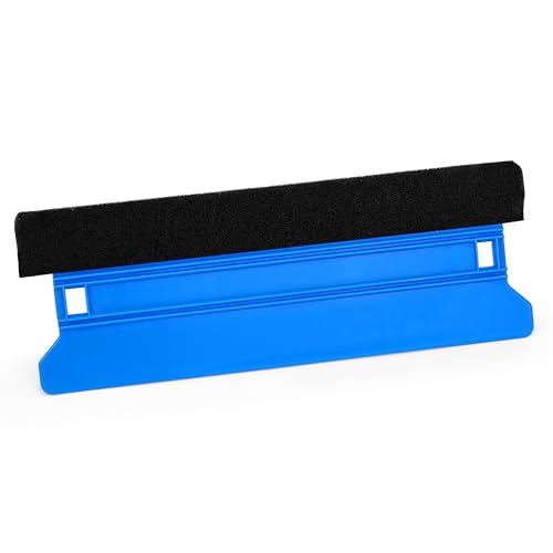 Ewrap 21cm Large Plastic Squeegee, Felt Edge Squeegee, Vinyl Applicator Wallpaper Tools Window Tint, for Removing Bubbles/Cleaning Dust, 1Pcs, Blue von Ewrap