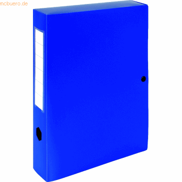 10 x Exacompta Dokumentenbox 250x330mm PP Rückenbreite 60mm blau von Exacompta
